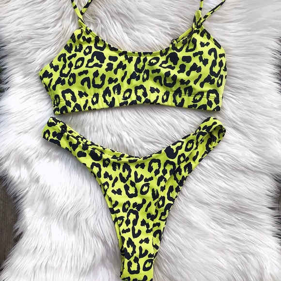 “Tia” Bikini // Yellow Leopard Print - Picture 2 of 4